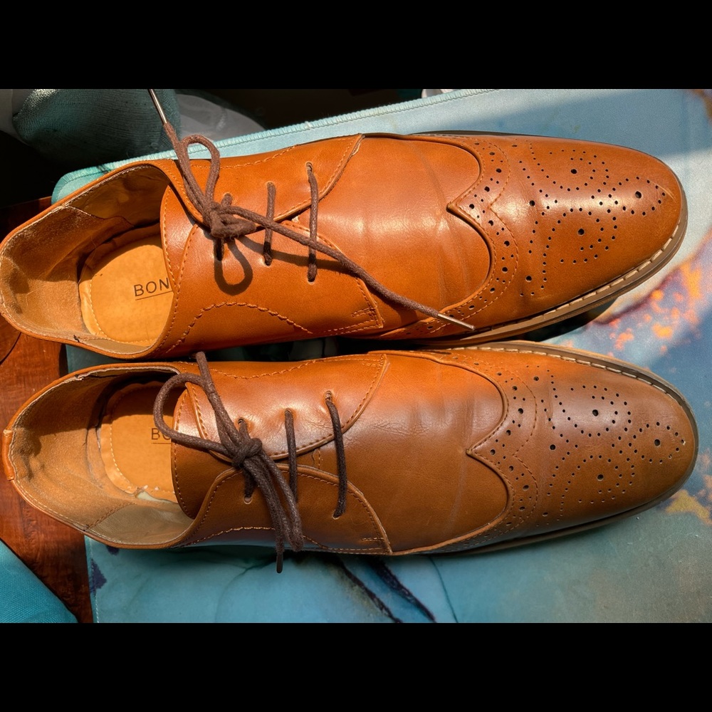 Bonafini Collection Wingtip Derby Dress Shoe Sz 13